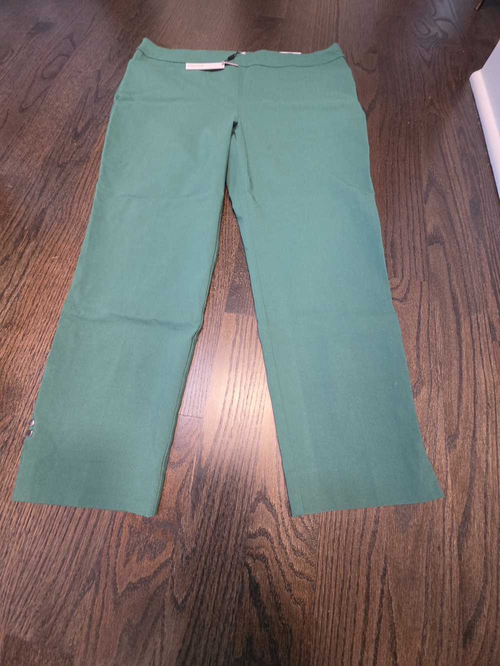 Chico's Emerald Green Straight-Leg Pull-On Pants Size 3